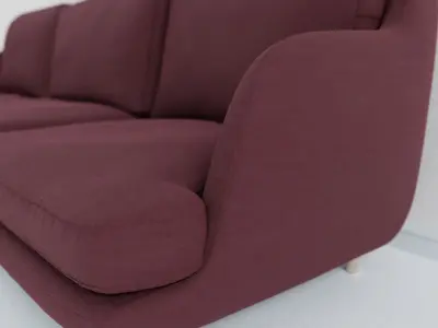 Round Sofa 3d model Low-poly 3D model