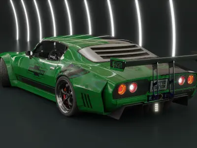 1970 Custom Chevrolet Camaro Mid-Poly 3D model 3D model