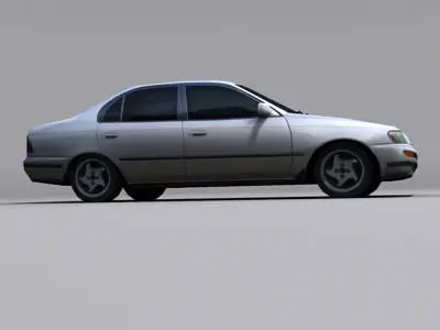 Cars Collection silver van Low-poly 3D model