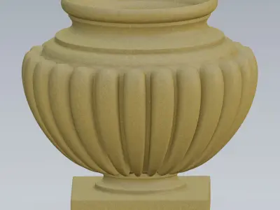 Garden urn planter06 3D model
