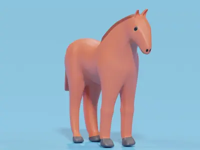 Cartoon Horse 3D model purchase