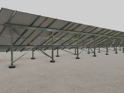 Solar Panel Steel Construction Type 14 3D model