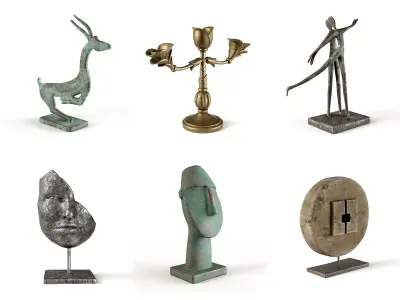 Decorative Items for Interior Visualization 3D Model Pack