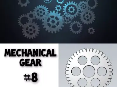 Mechanical Gear Wheel For Engineering Work 3D model