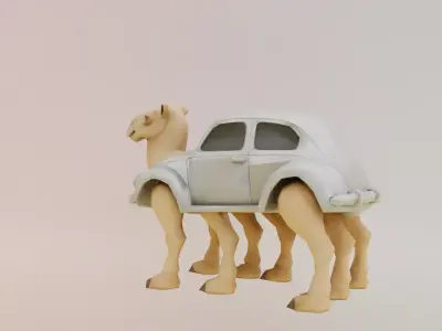 Tracotucotulu Delapeladustuz Italian brainrot Low Poly Low-poly 3D model