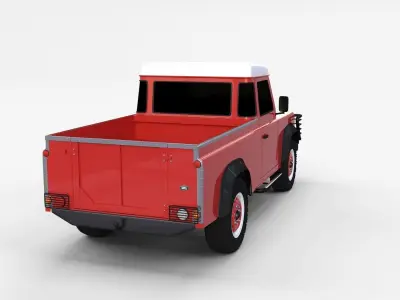 Land Rover Defender 110 Pick Up rev 3D model