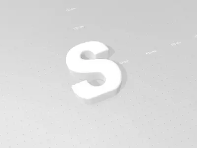 Vase S - Alphabet Vases Collection Letters - STL Printable 3D print model