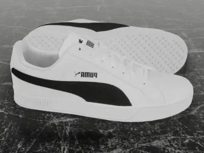 PUMA SMASH VULC CLASSIC 3D SHOES Low-poly 3D model
