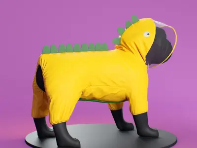 Mondog pet outfitters raincoat model 3D model