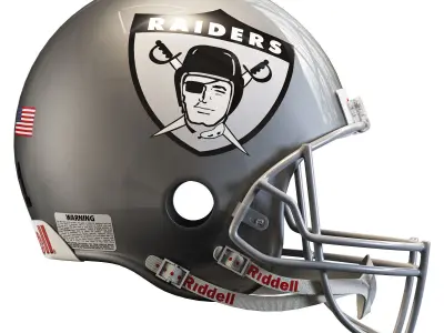 Riddell vsr 4 helmet-oakland raiders 3D model