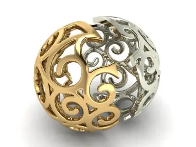 Ornament ball earring  450 3D print model