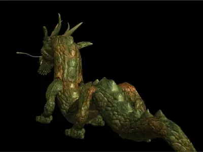  Chinese Dragon Rigged Model Low-poly 3D model
