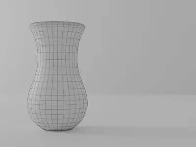 Decorative Wood  Vase Model Low-poly 3D model
