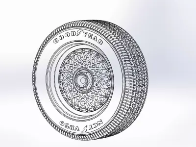 Wheel BBS RS 16inch for scale model 3D print model