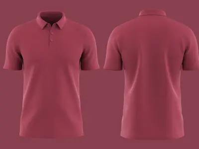 Men Regular-Fit Quick-Dry Golf Polo CLO FILE 3D model