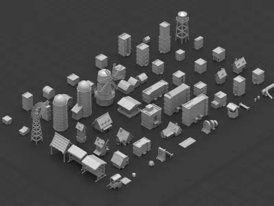 65 Basemesh Architecture Pack 3D model