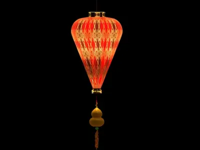 Chinese Red Lantern 3D model 67