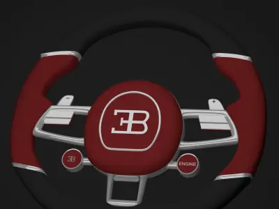 Chiron Steering Wheel 3D model