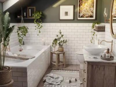 Bohemian Bathroom 3D model
