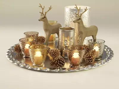 Christmas decorations 3D model buy