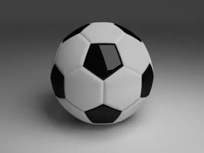 High Quality Classic Football Low-poly 3D model
