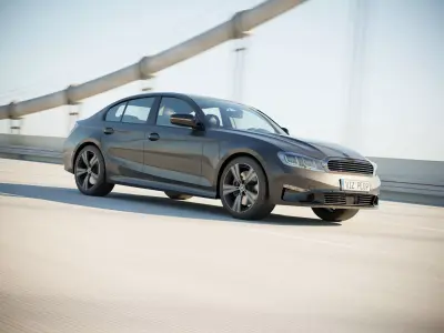 German luxury sedan 3D model