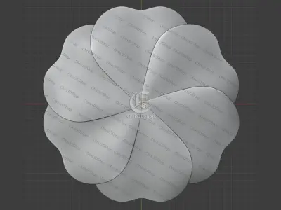 Flower Shaped Tray V2 - 3D STL Files For CNC and 3D Printer  3D model
