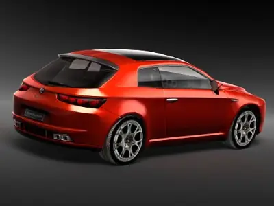 Alfa Romeo Brera Lowpoly 3D model