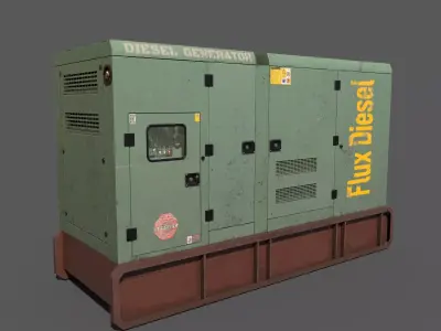 Game-Ready Diesel Generator Low-poly 3D model