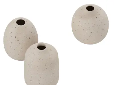 Boho Ceramic Vase 3D model