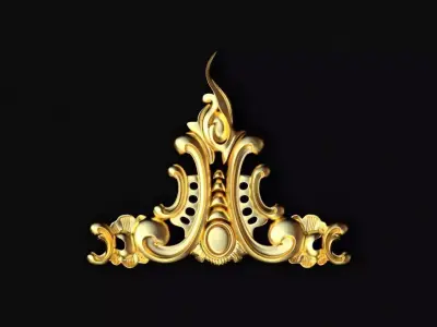 Central decor ornament for furniture 3D model 805