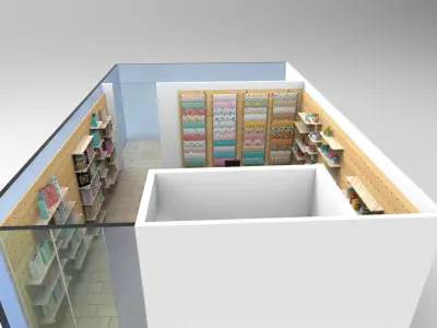 3D Design Showroom Model for Visual Purpose  3D model