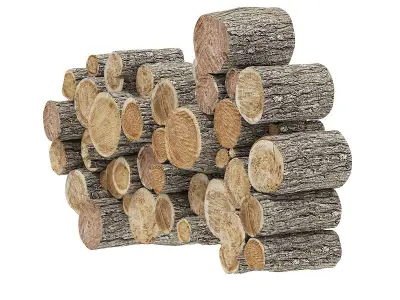 Wood Logs Decoration 3D model