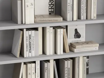 Books set Decor Low-poly 3D model