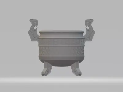 Chinese Ding Furnace Incense  3D print model
