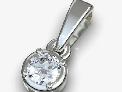 Classic diamond pendant 3D print model