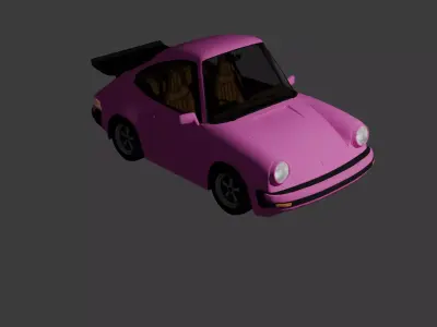Stylized Cartoon Sports Car  Low Poly 3D Model 3D model