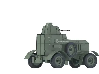 Armored car Poland 1930 3D model
