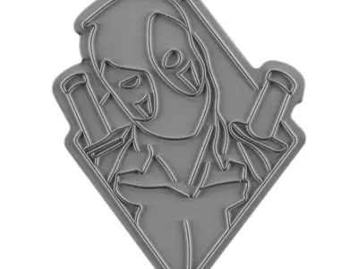 Deadpool Neon Sign 3D model