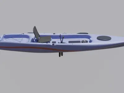 Kayak 3D model hovercraft Low-poly 3D model