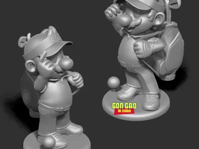 Mario Golf Fanart 3D print model