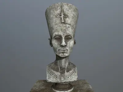 Nefertiti egyptian bust Low-poly 3D model