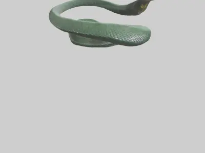 Bushmaster Snake statue model Low-poly 3D model