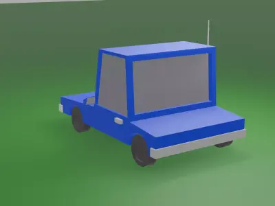 Low Poly Car Low-poly 3D model