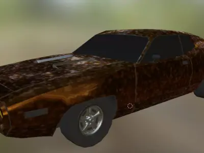 Low poly Plymouth GTX 1970 Low-poly 3D model