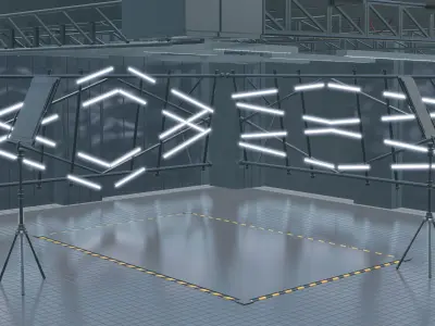 Car studio loft  Low-poly 3D model