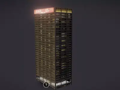 Hyper realistic building 3D model