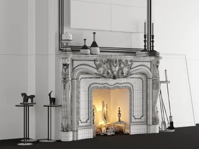 Decoration Set for the room 01 3D model