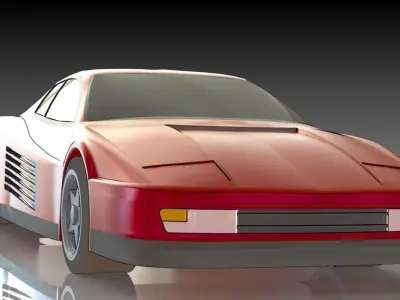 Ferrari Testarossa Free 3D print model