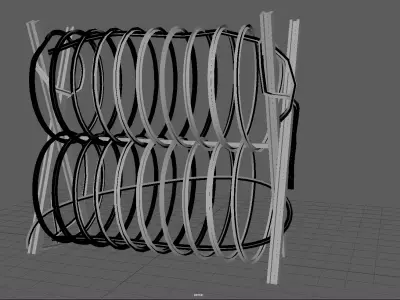 Low Poly Barbed Wire Fence Unreal and Unity Compatible Low-poly 3D model